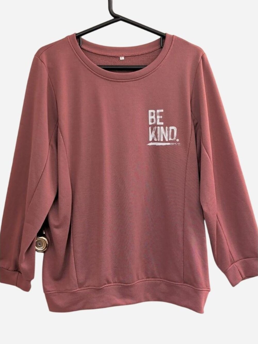 Be Kind Pullover Sweatshirt Dusty Rose Size L | Graphic Sweatshirt